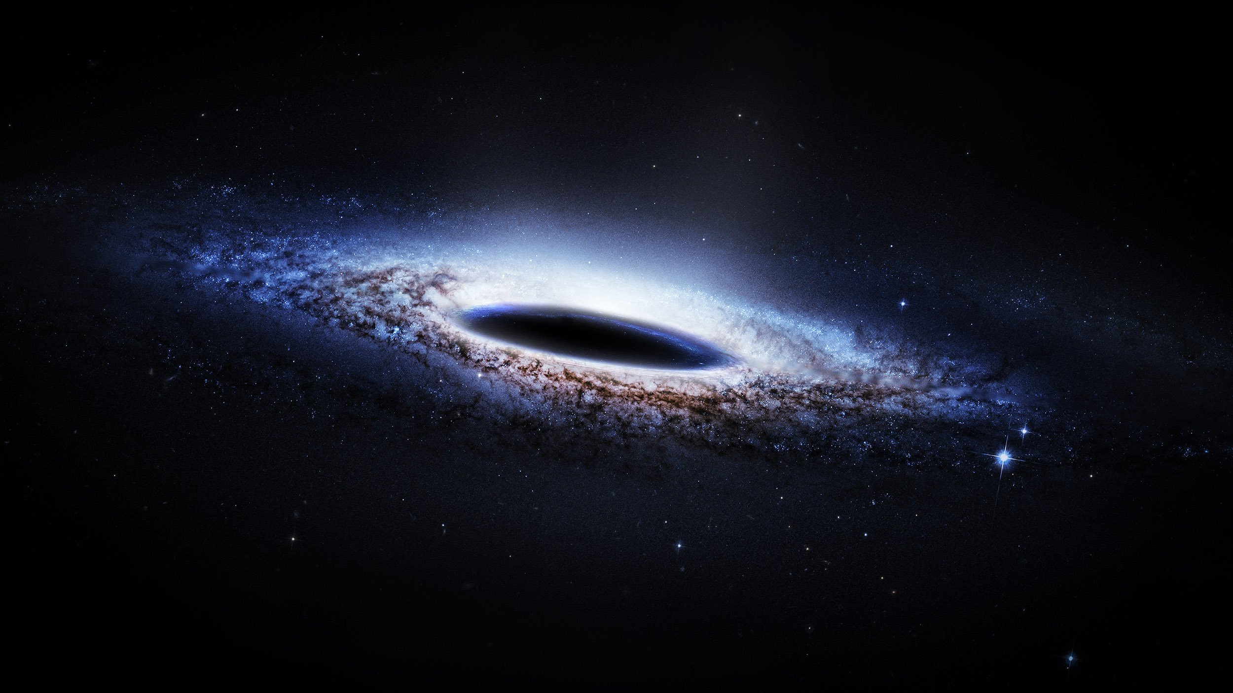 Deep space starfield with brilliant stars scattered across the cosmic void